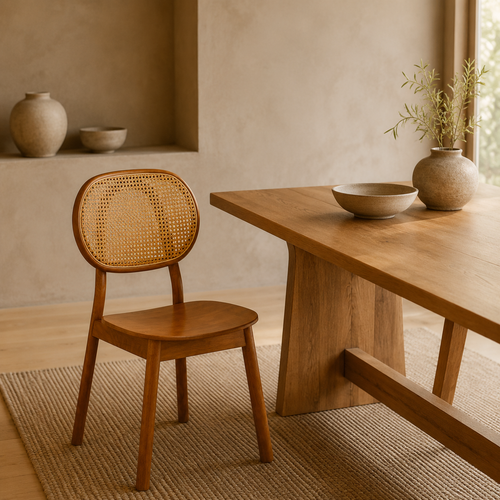 The Kintbury Rattan and Wood Dining Chair
