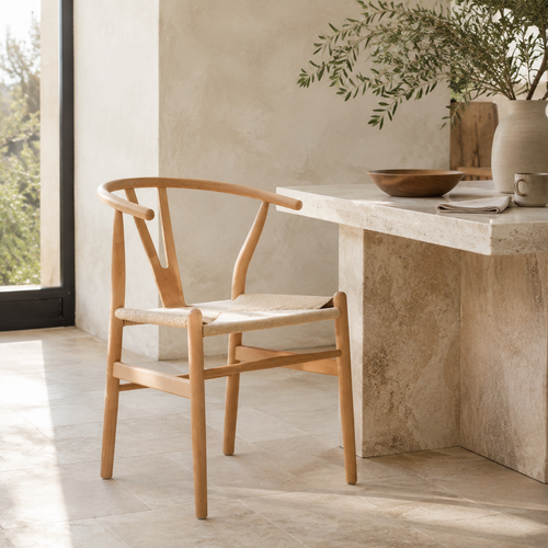 The Lacock Wicker-Effect Wood Dining Chair