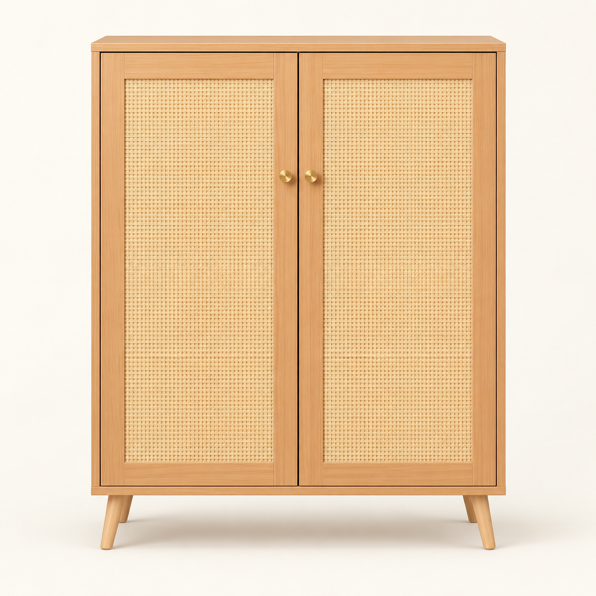 The Rowsley Rattan Shoe Cabinet