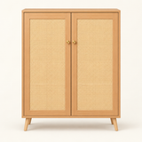 The Rowsley Rattan Shoe Cabinet