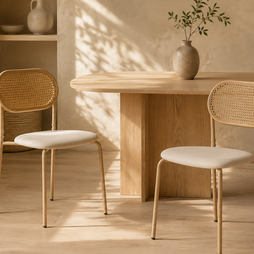 The Lechlade Wicker Dining Chairs, Set of 2