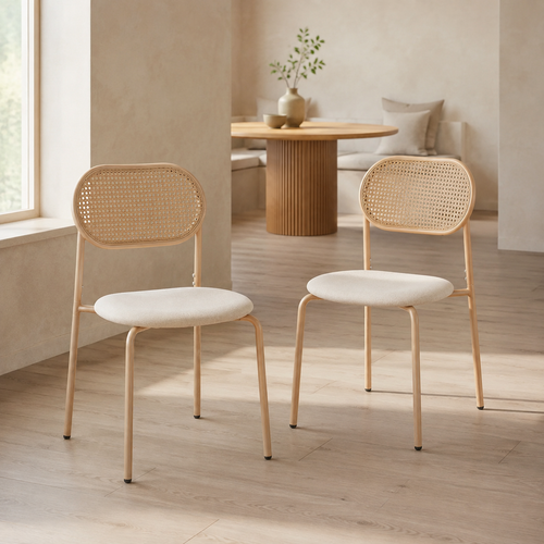 The Lechlade Wicker Dining Chairs, Set of 2