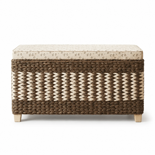 The Lindfield Upholstered Rattan Storage Bench
