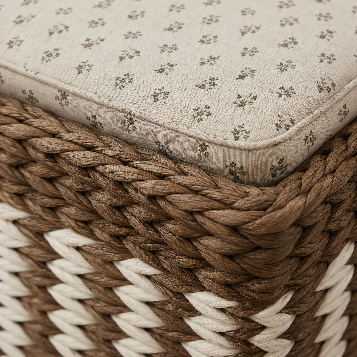 The Lindfield Upholstered Rattan Storage Bench