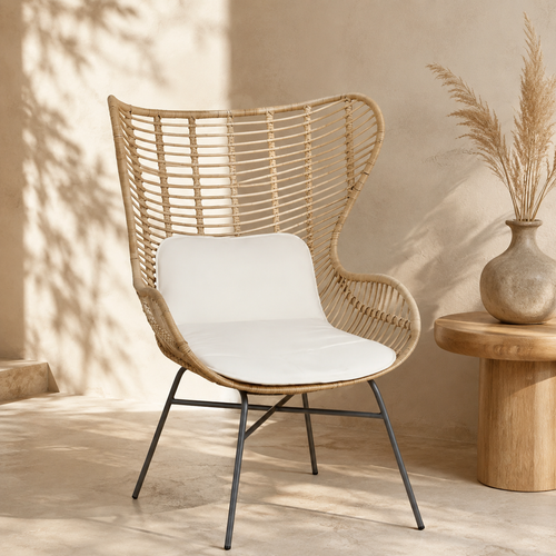 The Montacute Rattan and Metal Armchair