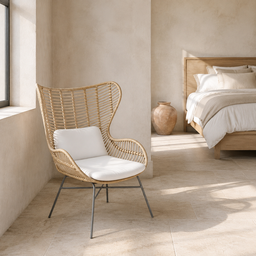 The Montacute Rattan and Metal Armchair
