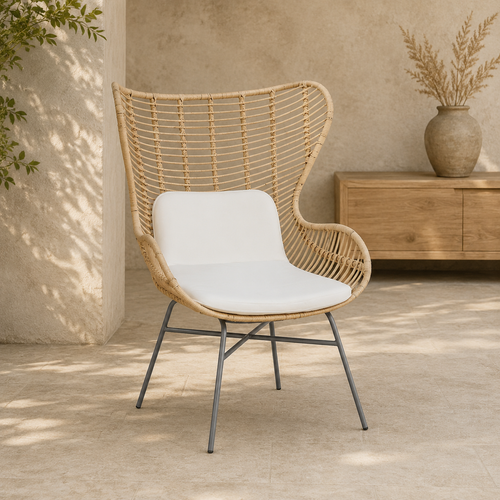 The Montacute Rattan and Metal Armchair