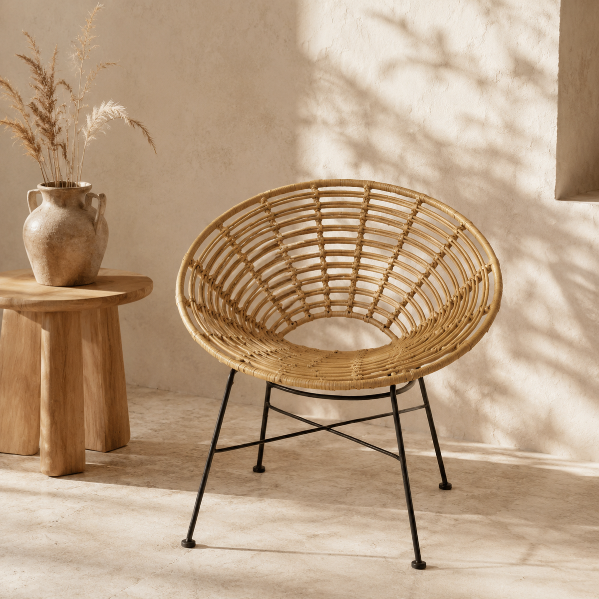 The Moreton Rattan Peacock Chair