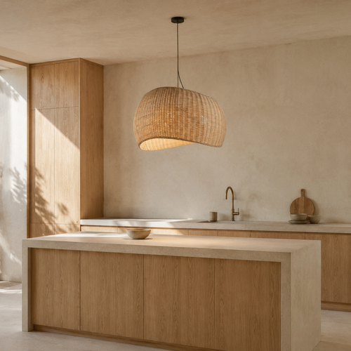The Tisbury Cloud Rattan Pendant Light