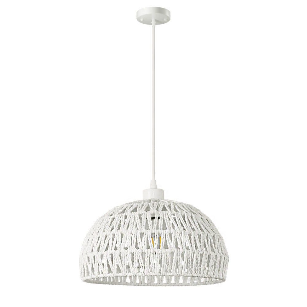 Gifu Pendant Light — White woven pendant shade with a bell silhouette.