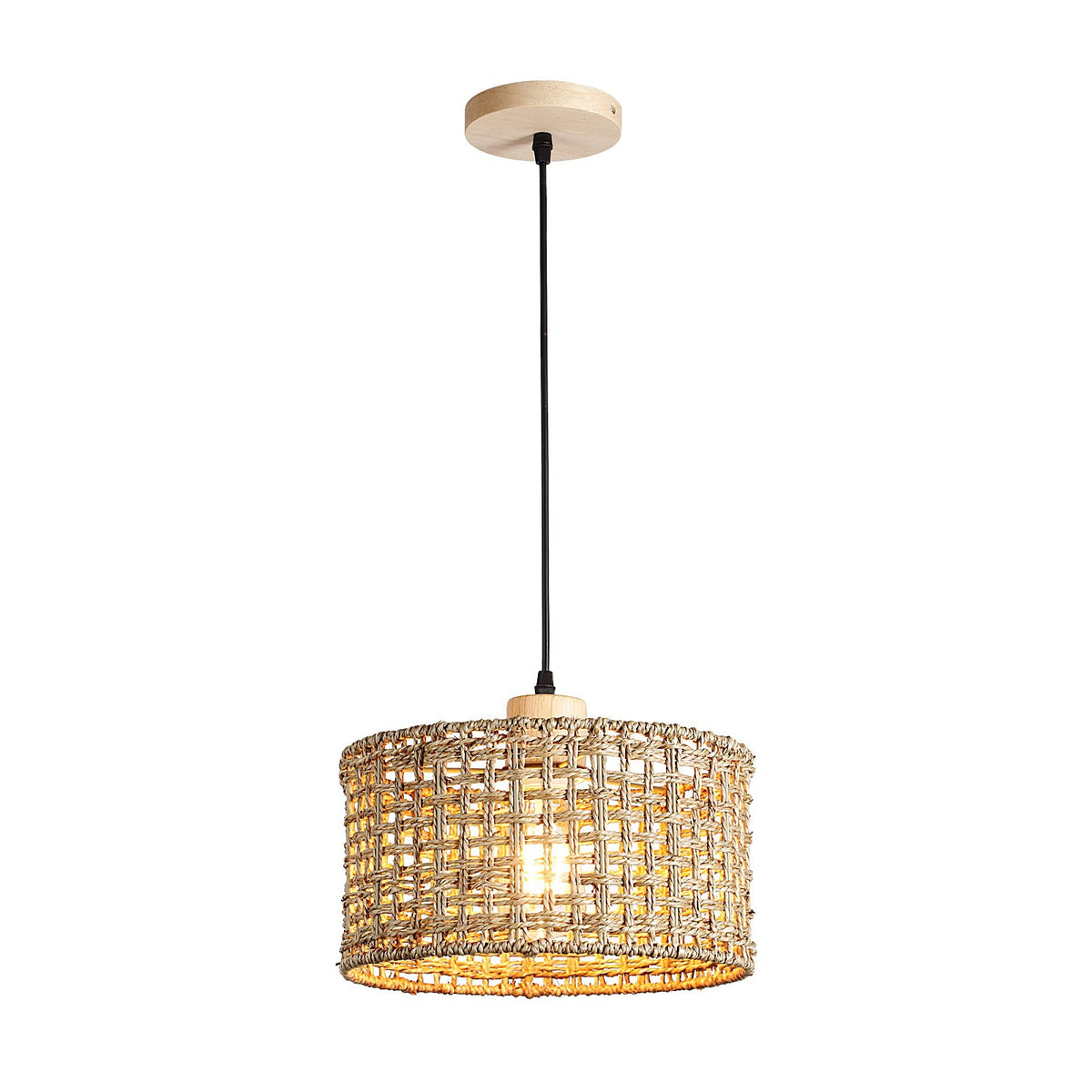 Hezhou Pendant Light — Single woven pendant with an E27 fitting.