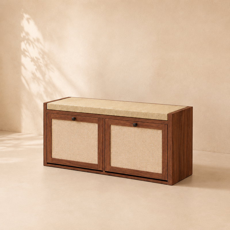 The Ashbourne Flip-Down Shoe Bench