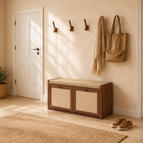 The Ashbourne Flip-Down Shoe Bench