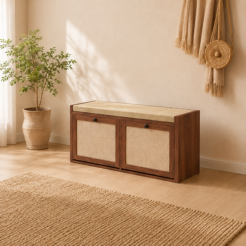 The Ashbourne Flip-Down Shoe Bench