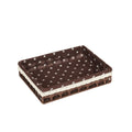 Cuihua Storage Basket — Dark brown rectangular woven basket with a patterned liner.