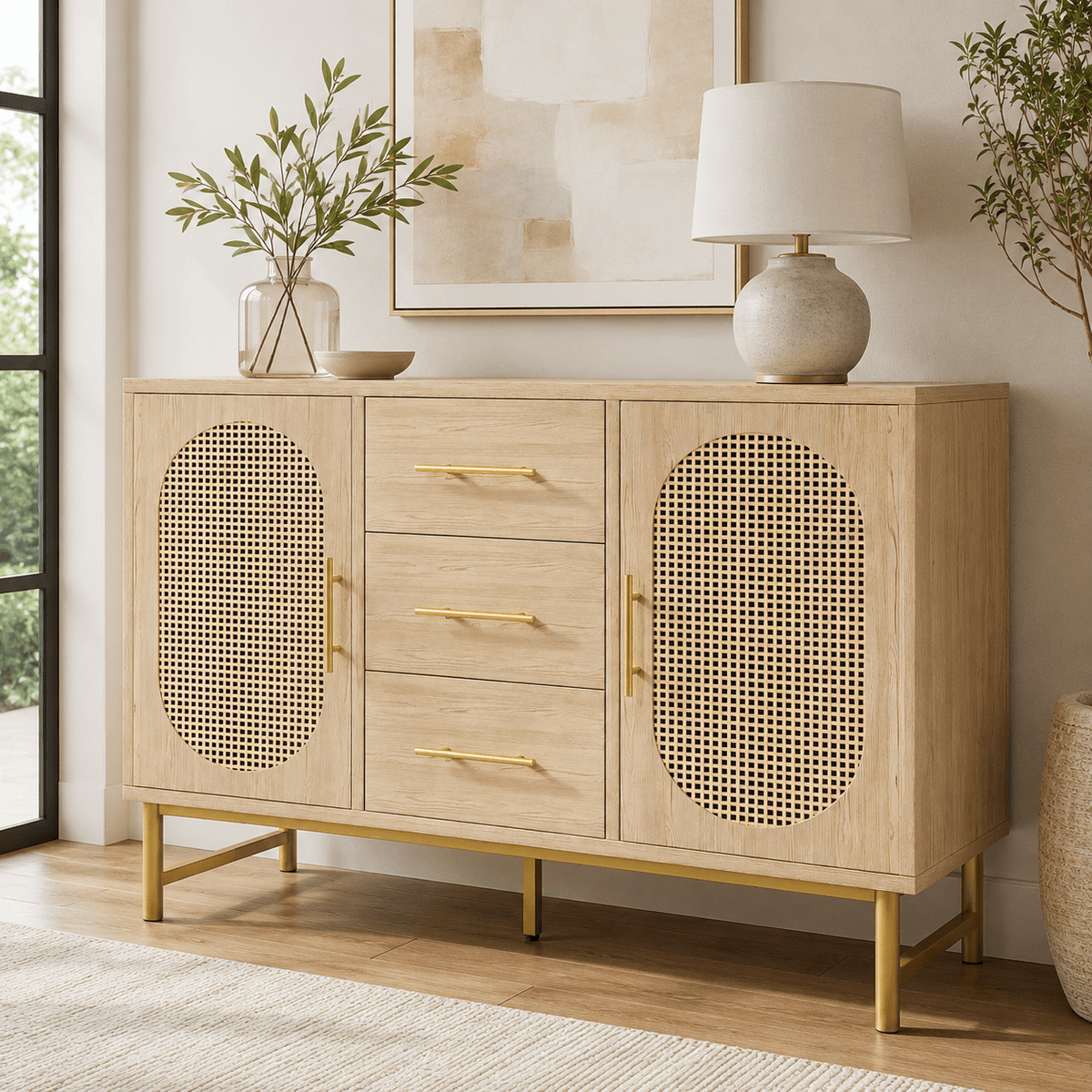 The Ashdown Rattan Sideboard - Rattan Cabinet UK