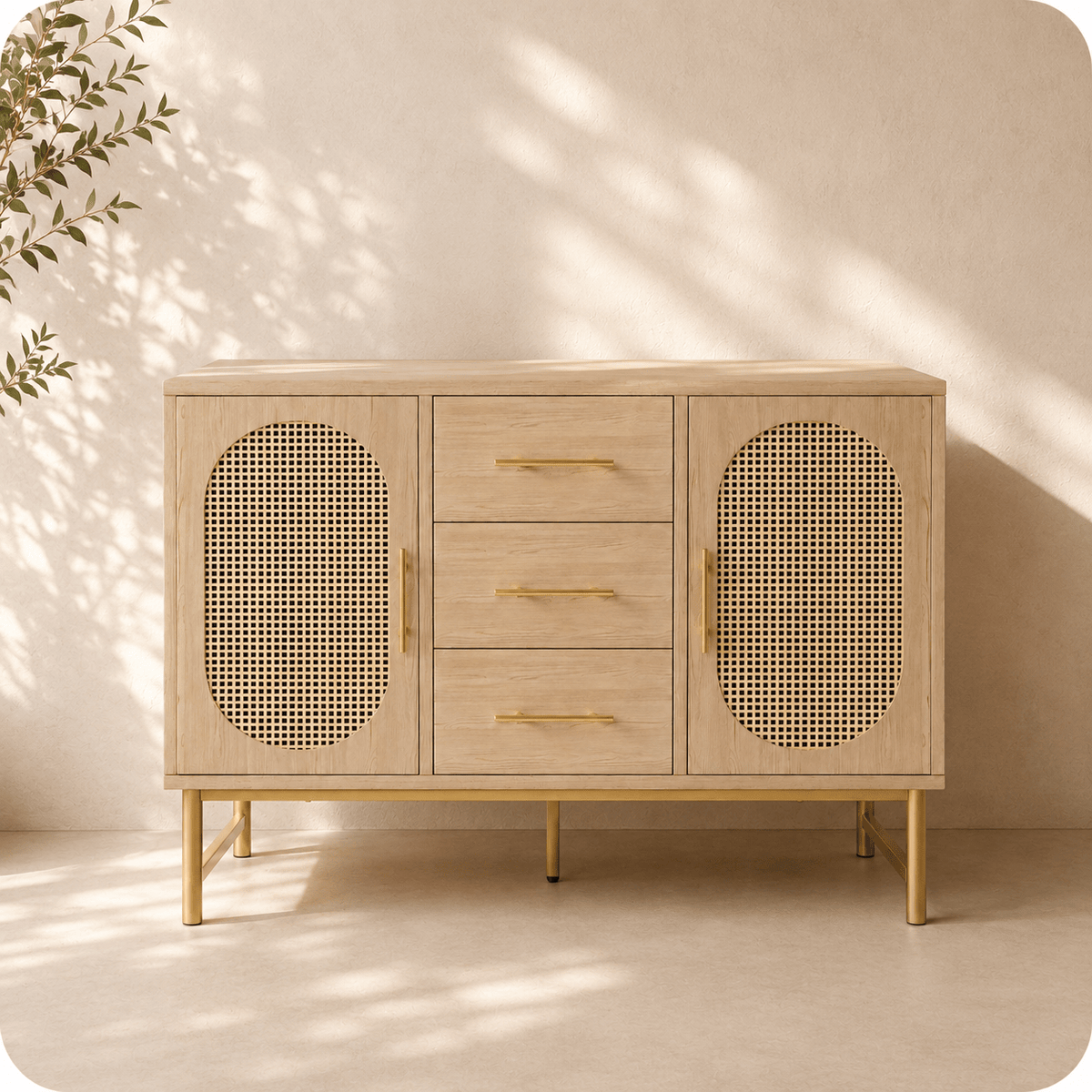 The Ashdown Rattan Sideboard - Rattan Cabinet UK