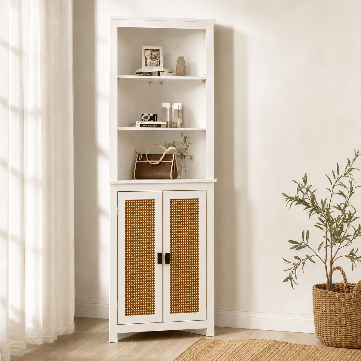 The Belgrave Corner Cabinet - Rattan Piece UK