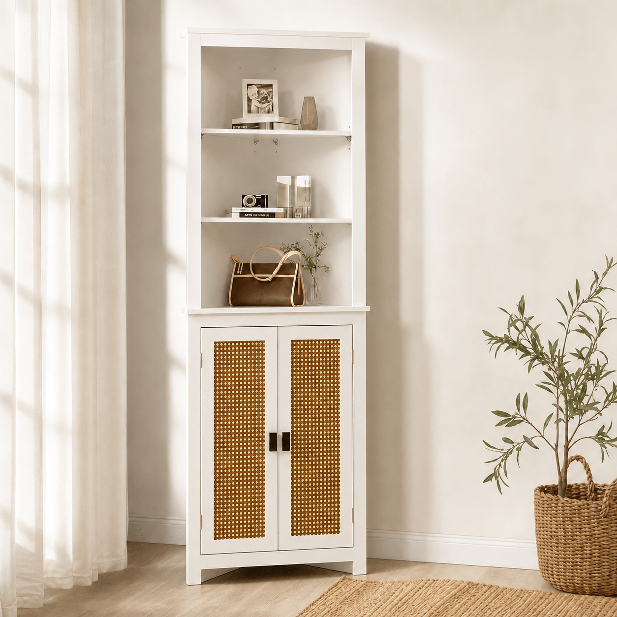 The Belgrave Corner Cabinet - Rattan Piece UK