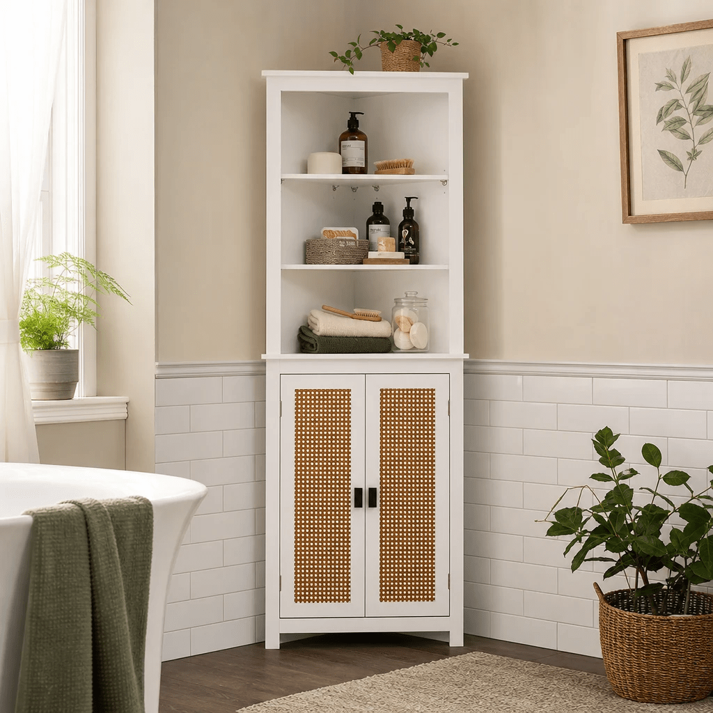 The Belgrave Corner Cabinet - Rattan Piece UK