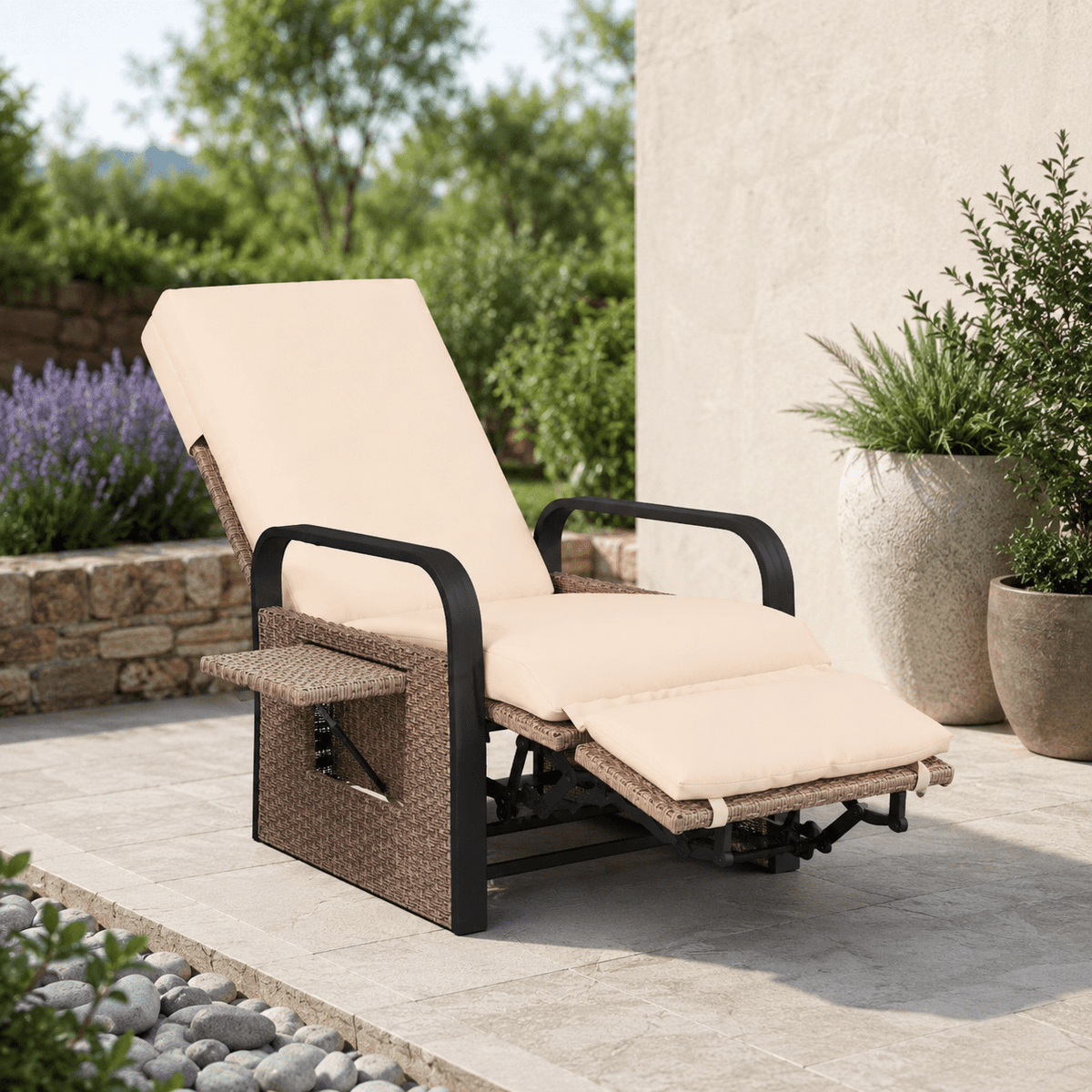 The Brampton Rattan Recliner - Rattan Chair UK