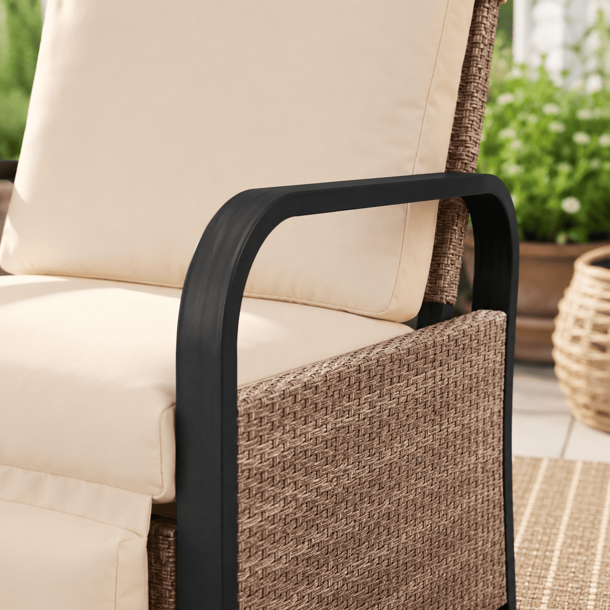 The Brampton Rattan Recliner - Rattan Chair UK