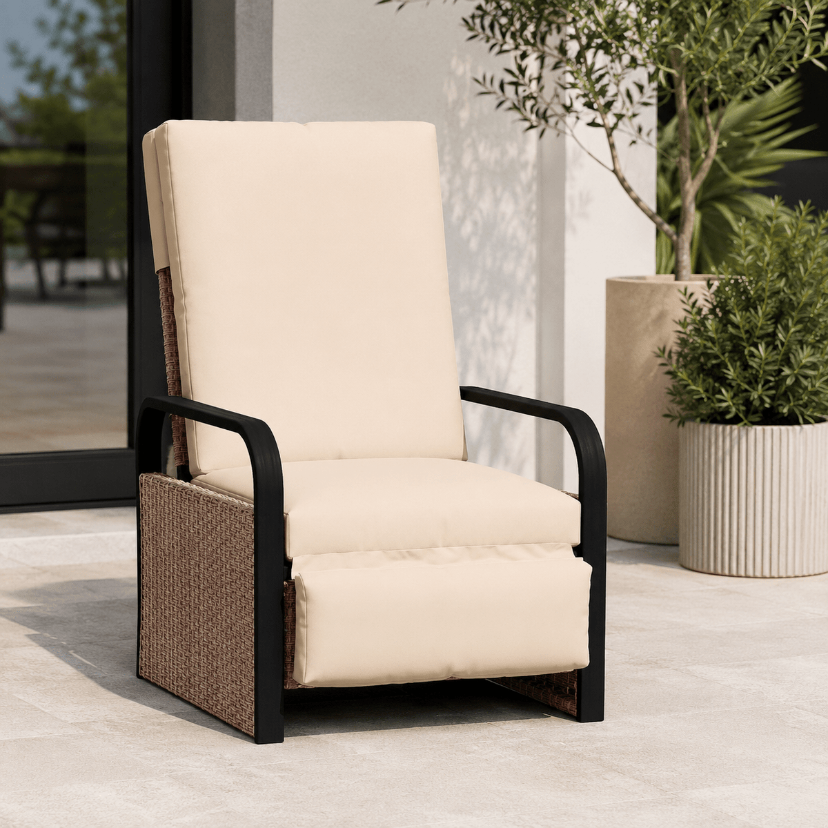 The Brampton Rattan Recliner - Rattan Chair UK