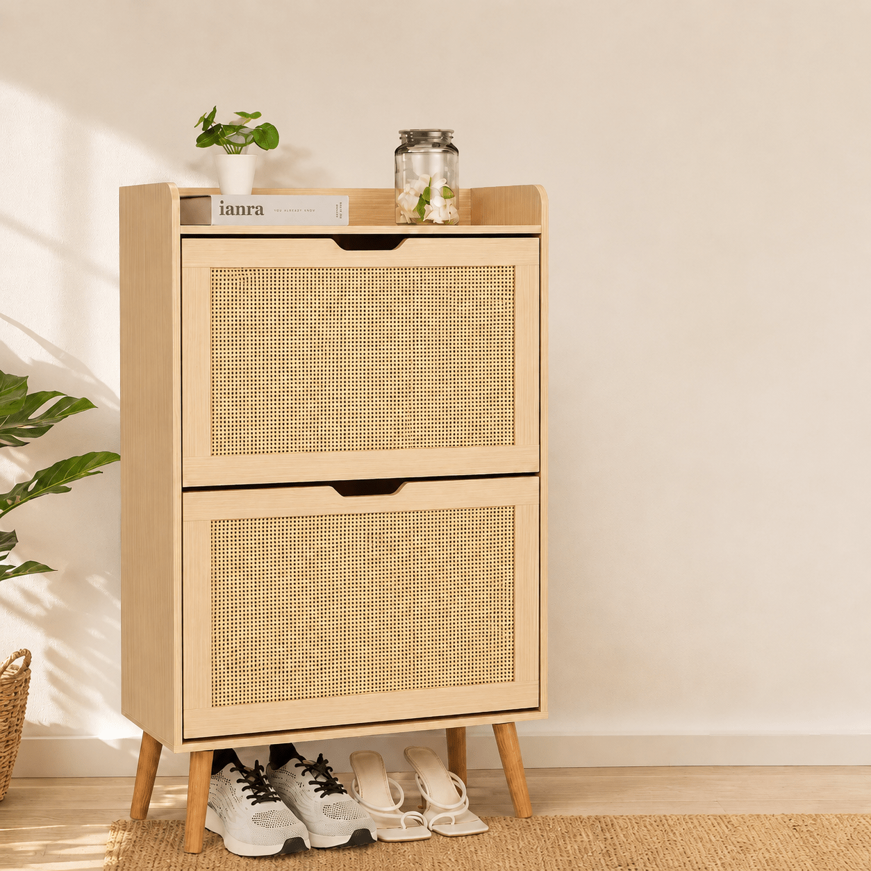 The Claridge Rattan Cabinet - Shoe Cabinet UK