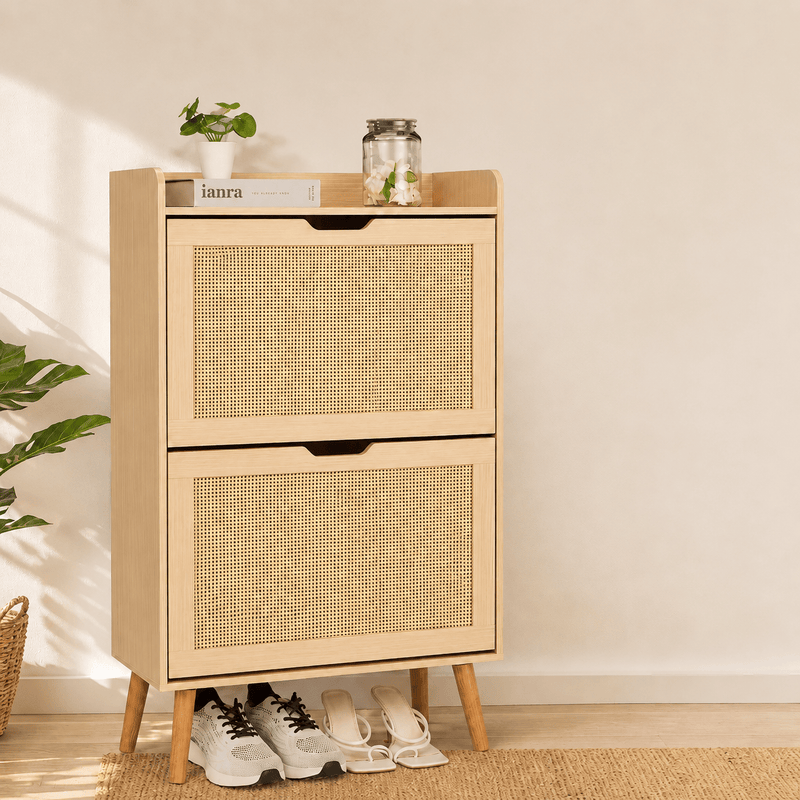 The Claridge Rattan Cabinet - Shoe Cabinet UK