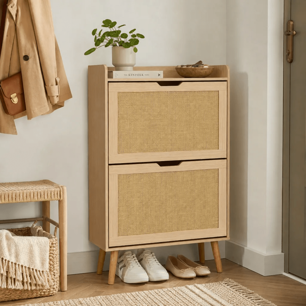 The Claridge Rattan Cabinet - Shoe Cabinet UK