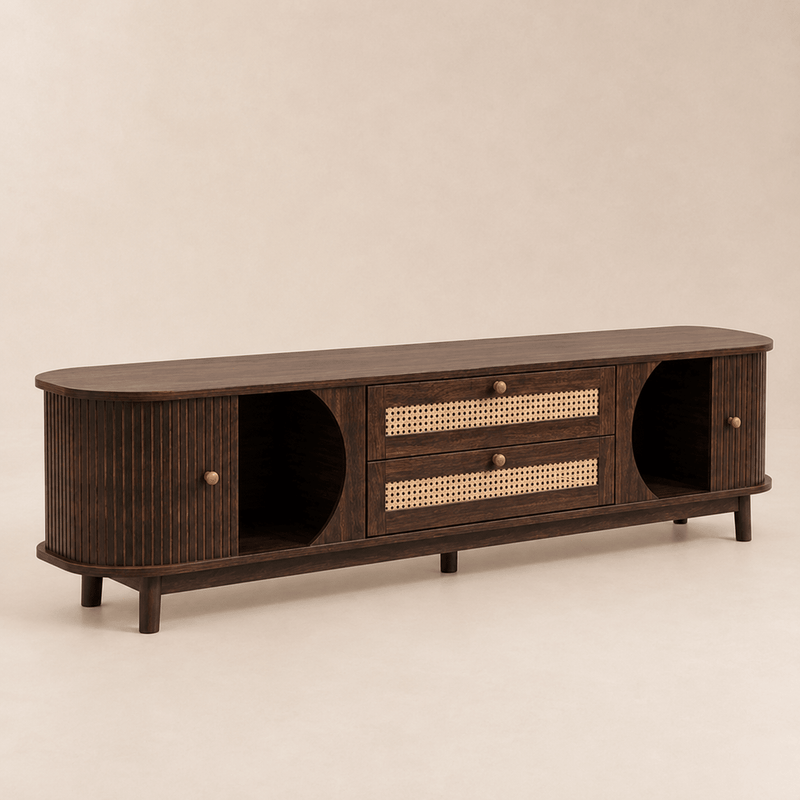 The Ellery Rattan TV Cabinet - Rattan Piece UK