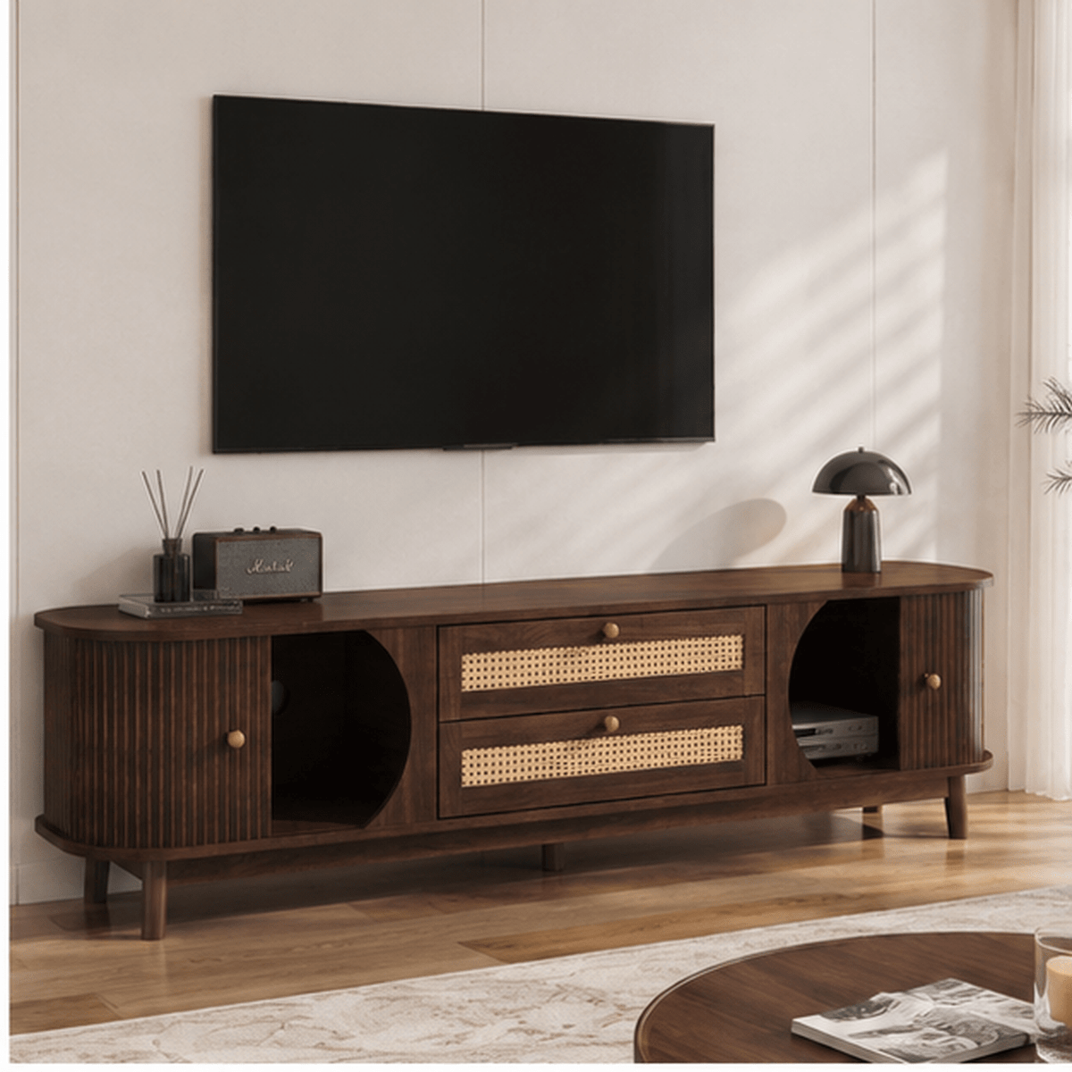 The Ellery Rattan TV Cabinet - Rattan Piece UK