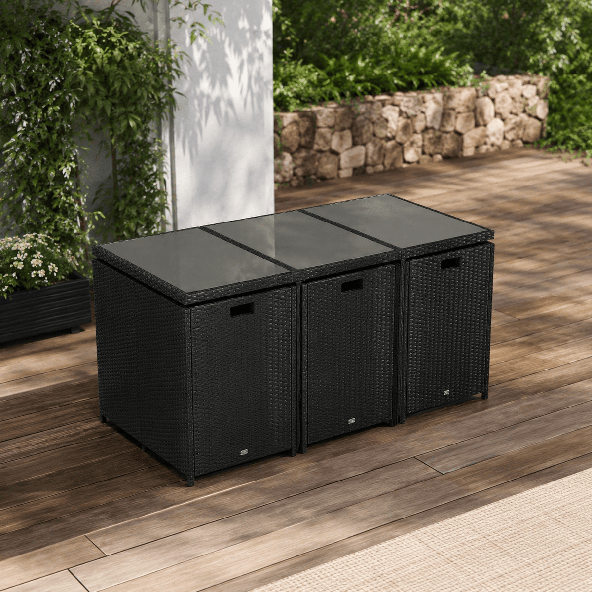 The Harlow Cube Dining Set - Rattan Set UK