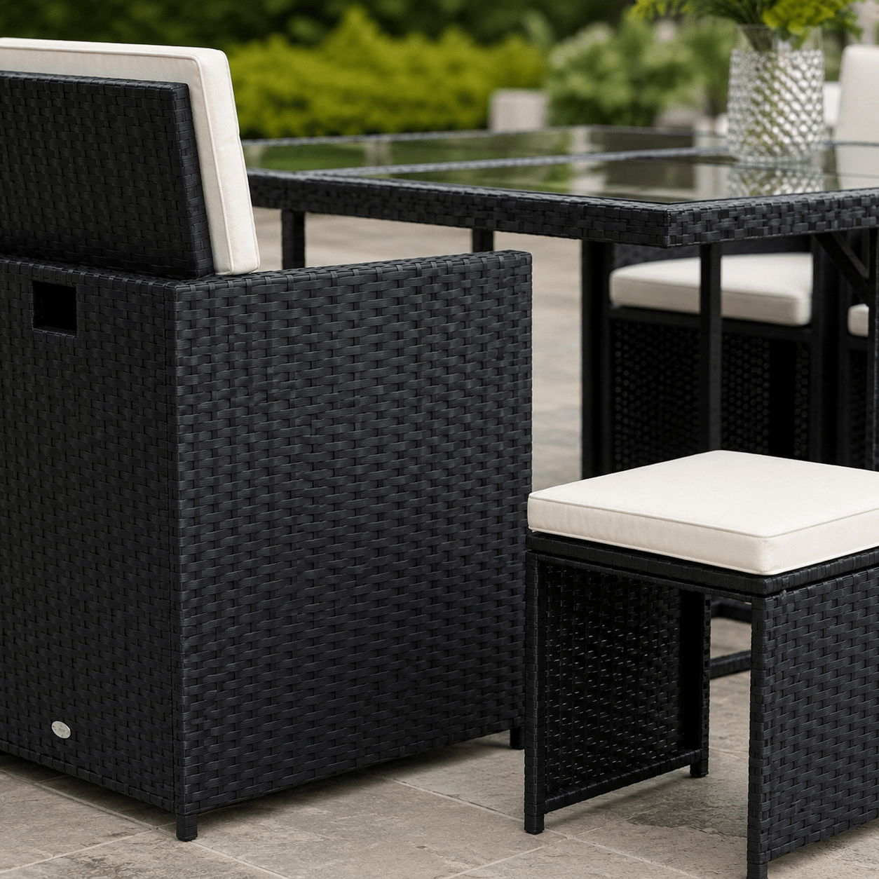 The Harlow Cube Dining Set - Rattan Set UK