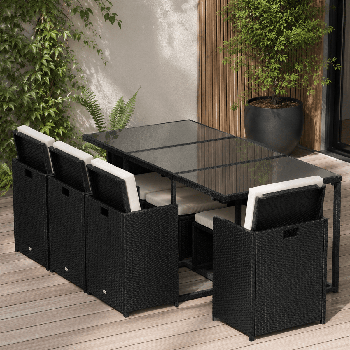 The Harlow Cube Dining Set - Rattan Set UK