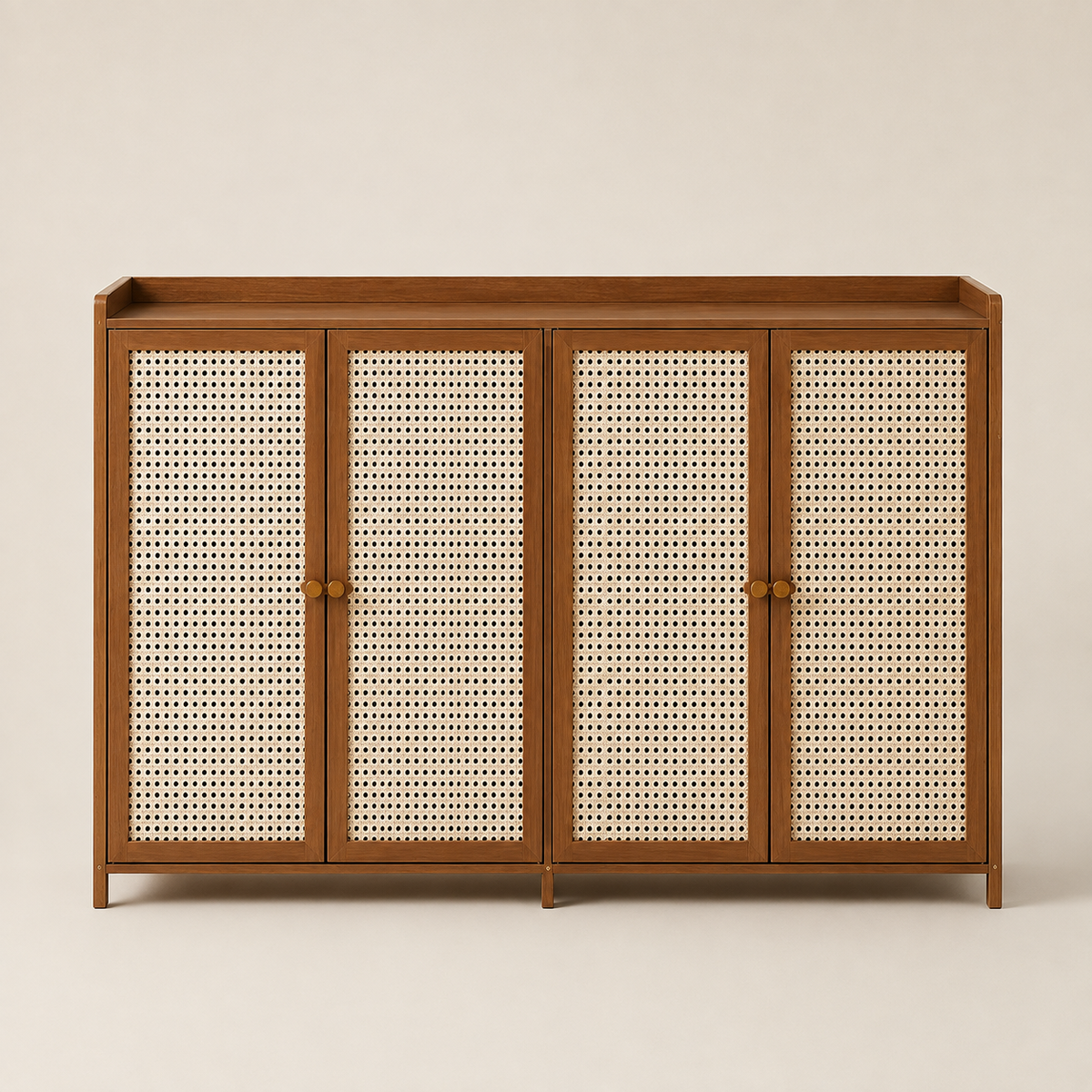 The Harrington Rattan Shoe Cabinet