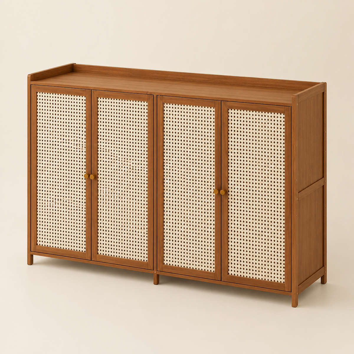 The Harrington Rattan Shoe Cabinet
