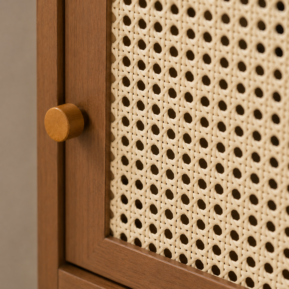 The Harrington Rattan Shoe Cabinet