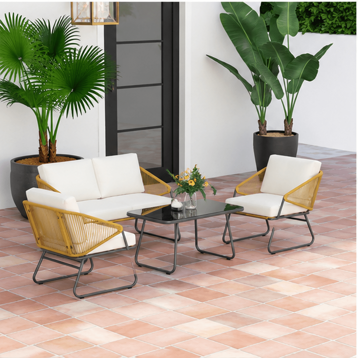 The Marloe Rope Bistro Set - Rattan Set UK
