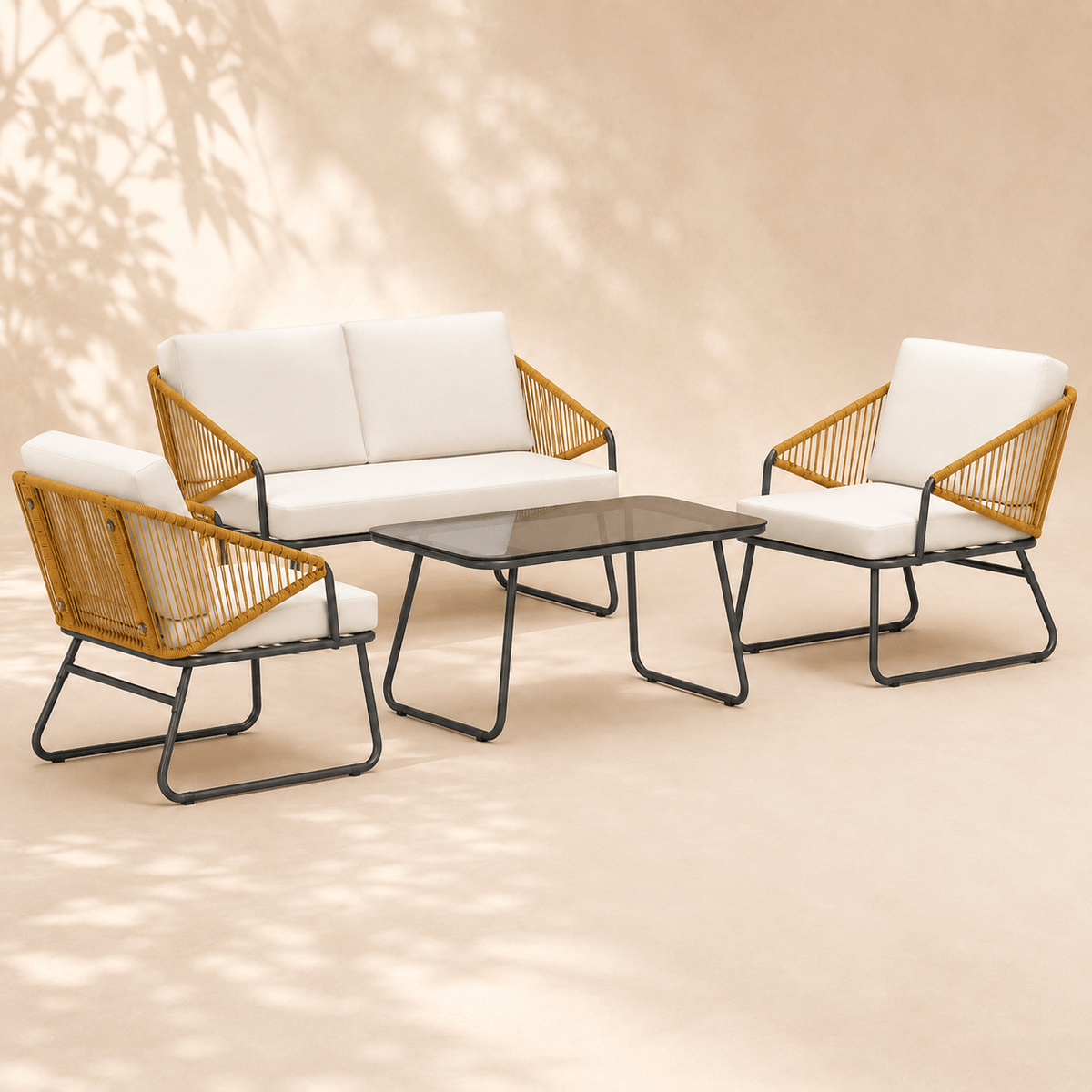 The Marloe Rope Bistro Set - Rattan Set UK