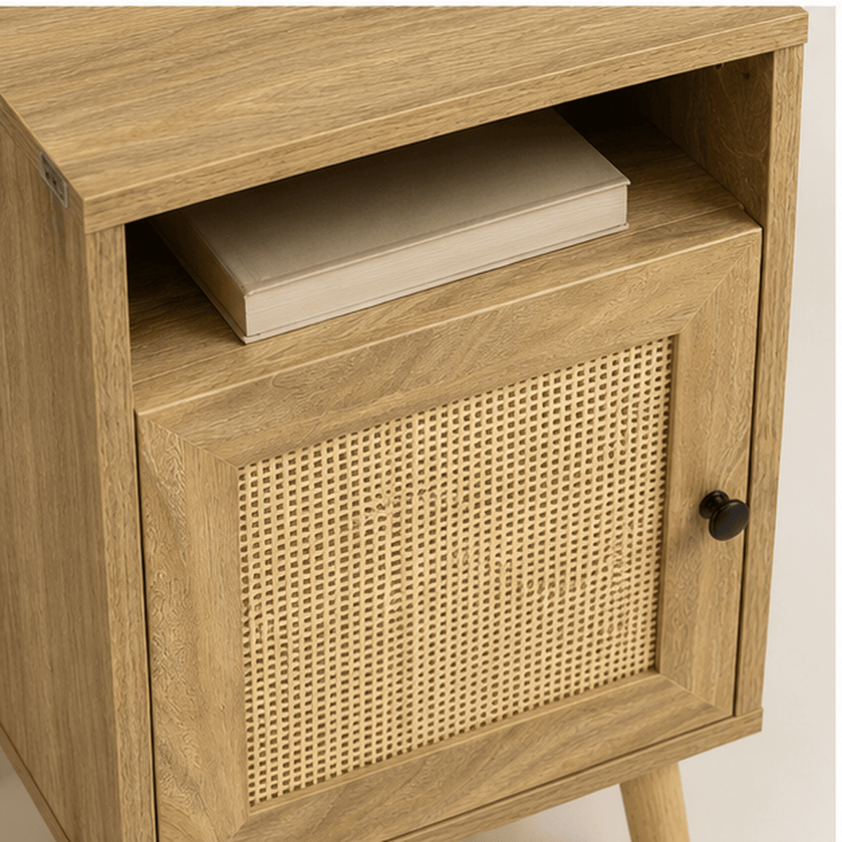 The Oakley Rattan Bedside Table - Rattan Cabinet UK