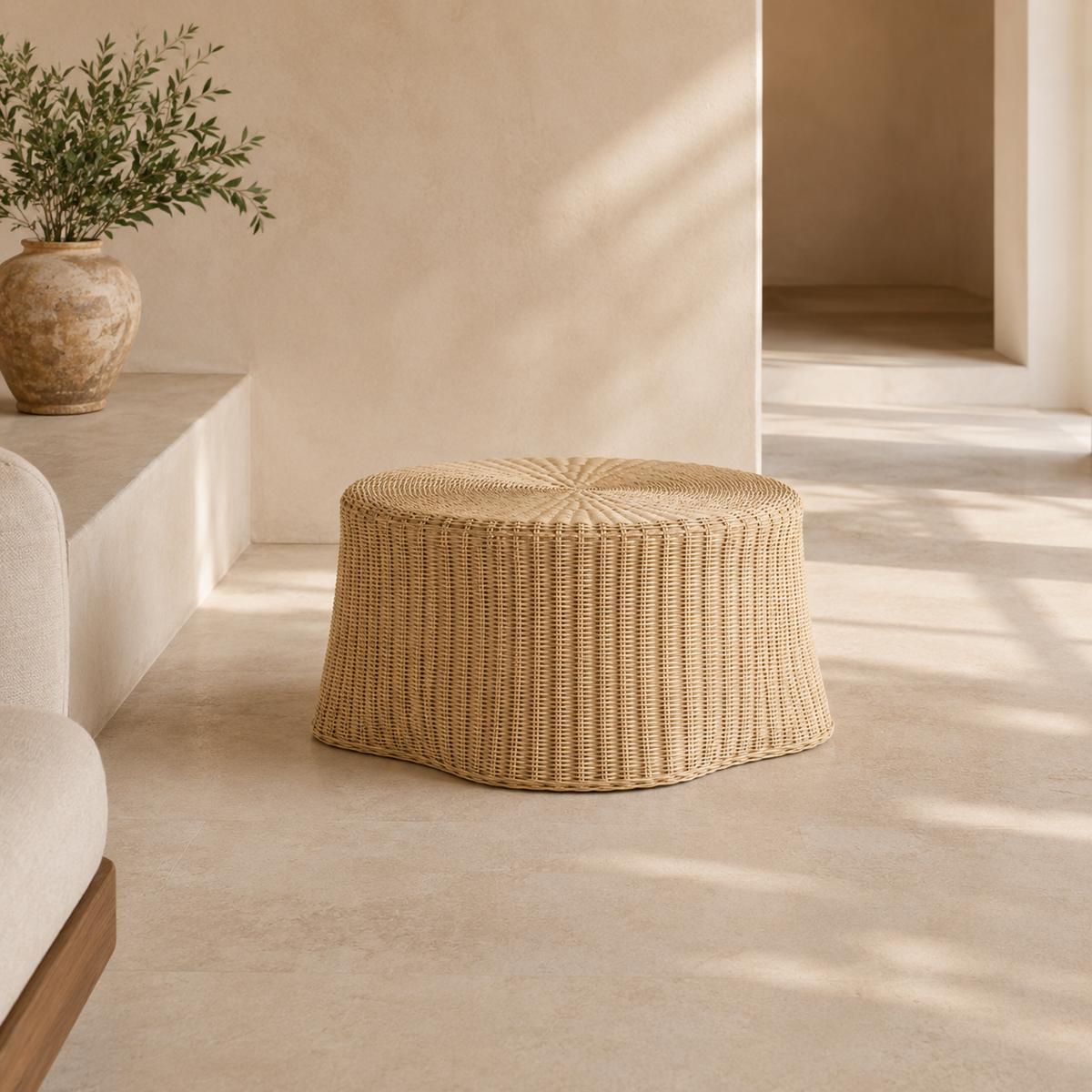 The Ottoline Wicker Pouffe
