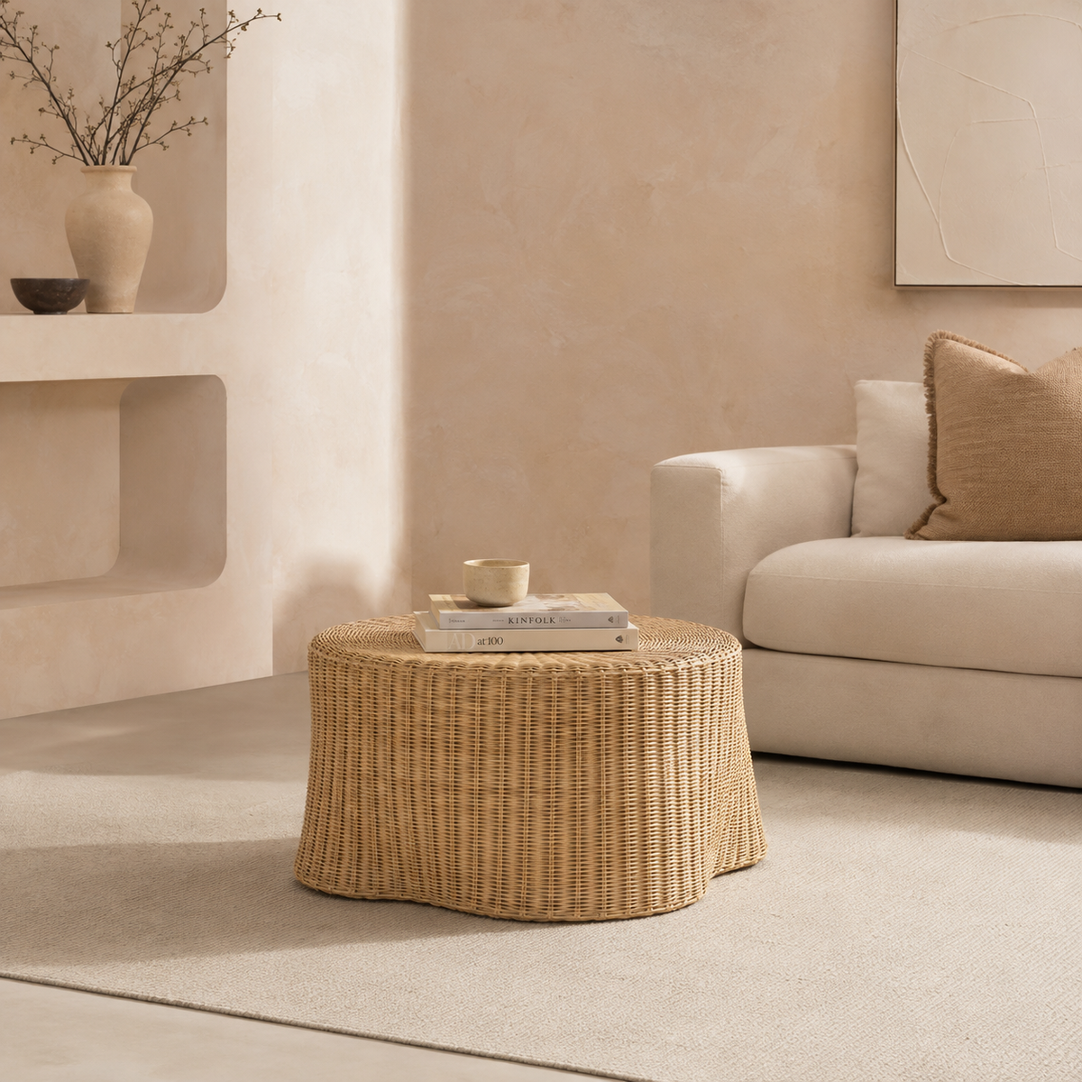 The Ottoline Wicker Pouffe