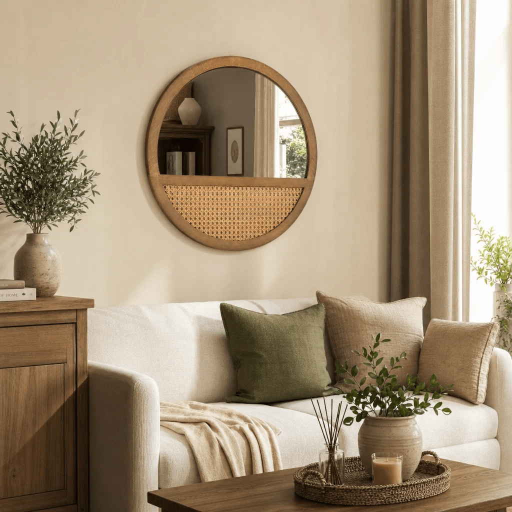 The Rosewood Round Mirror - Round Mirror UK
