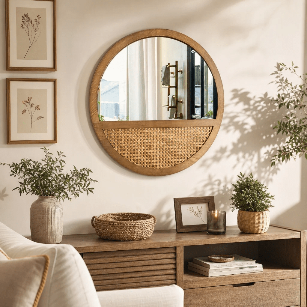 The Rosewood Round Mirror - Round Mirror UK