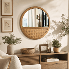 The Rosewood Round Mirror - Round Mirror UK