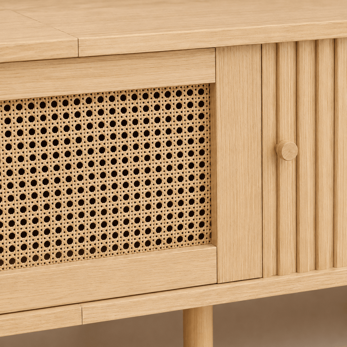 The Sonning Fluted TV Unit - Rattan TV Unit UK
