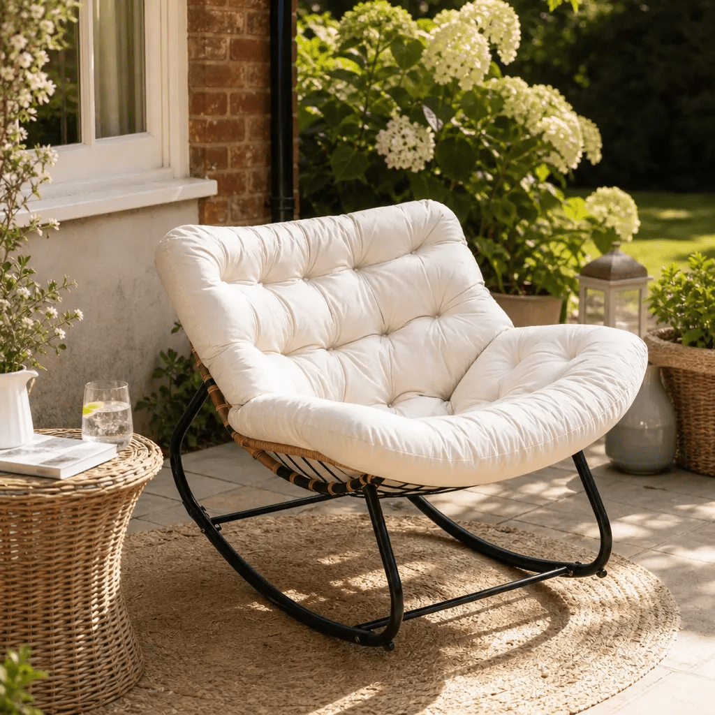 The Thornwood Rattan Rocker - Rocking Chair UK