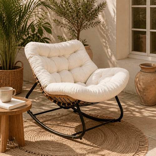 The Thornwood Rattan Rocker - Rocking Chair UK
