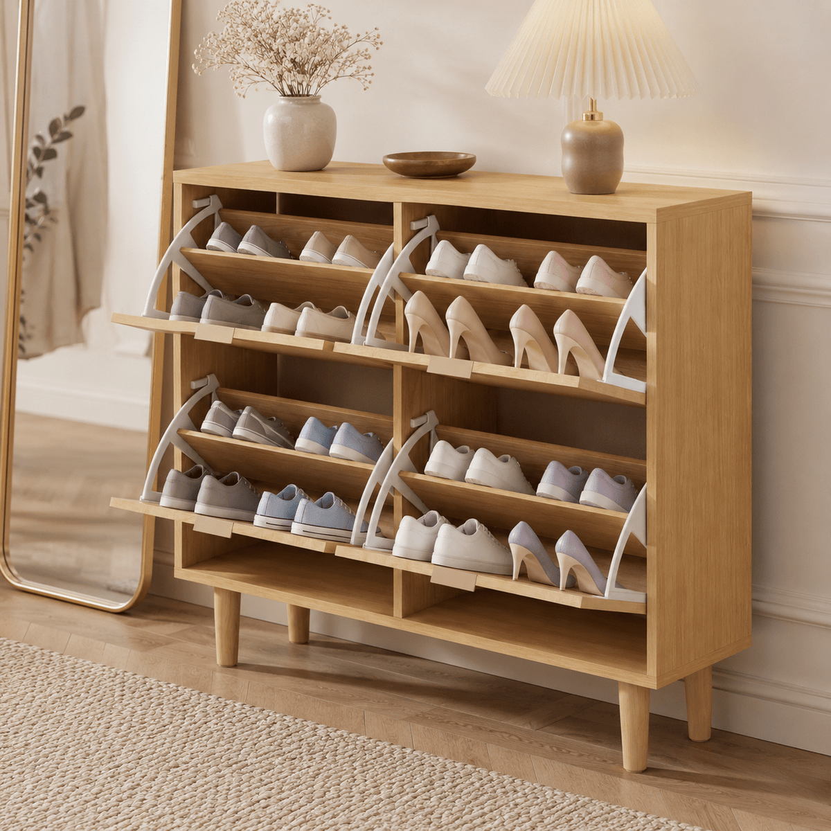 The Wexford Rattan Shoe Cabinet - Rattan shoe cabinet UK